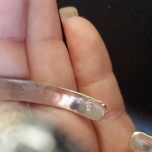 New Garnet 925 Silver Butterflies Poison Cuff Bracelet. - Picture 5 of 14